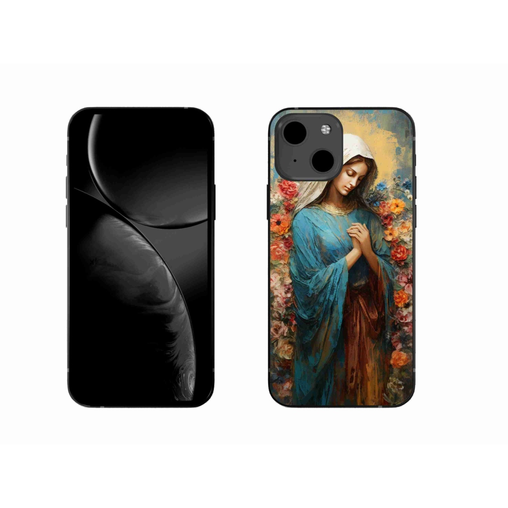 Gelový kryt mmCase na iPhone 13 - svatá žena