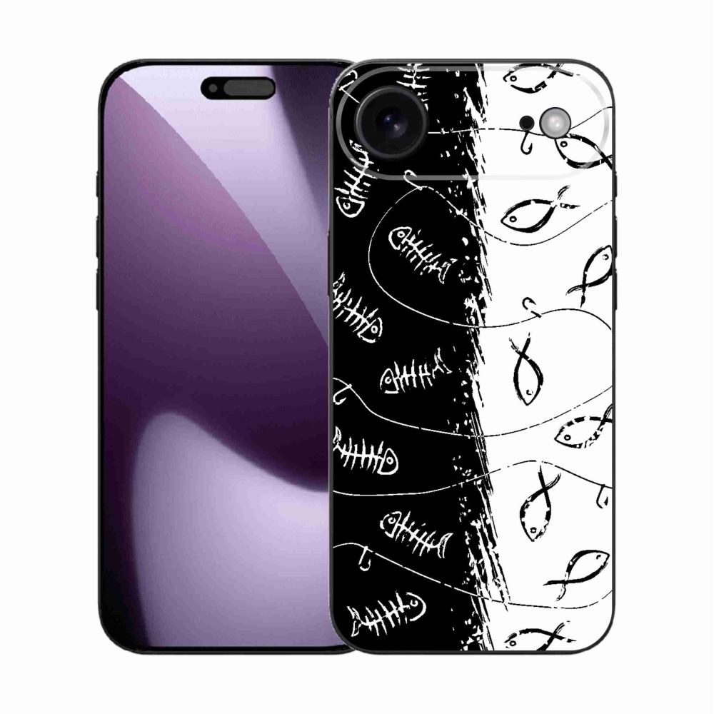Gelový kryt mmCase na iPhone 17 Air - kostry a rybky