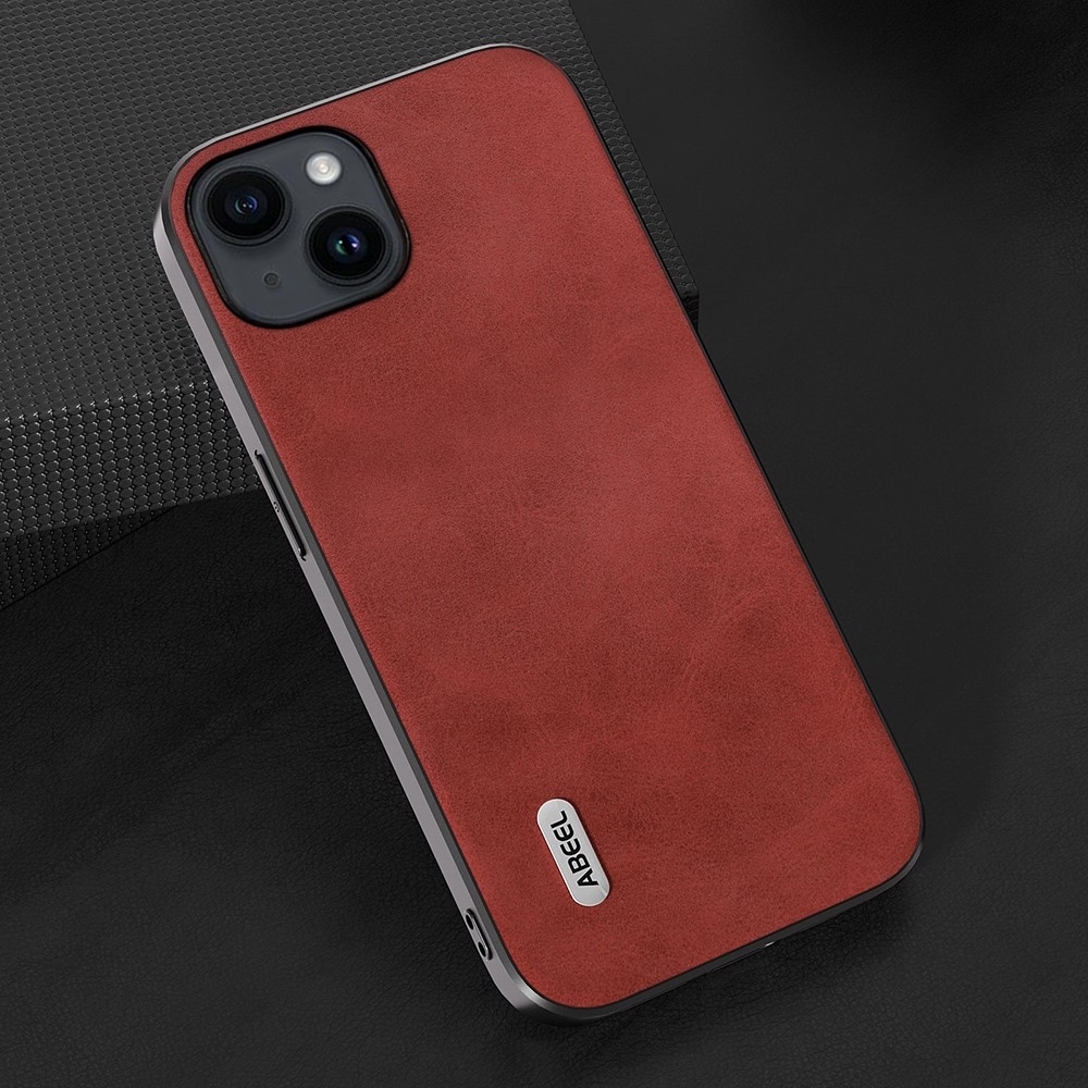 ABEEL gelový obal s pevnými zády na iPhone 15 - červený