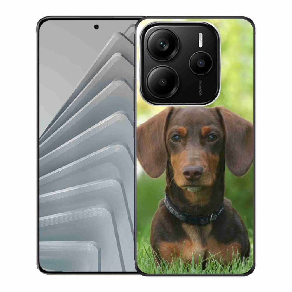Gelový kryt mmCase na Xiaomi Redmi Note 14 5G - hnědý jezevčík