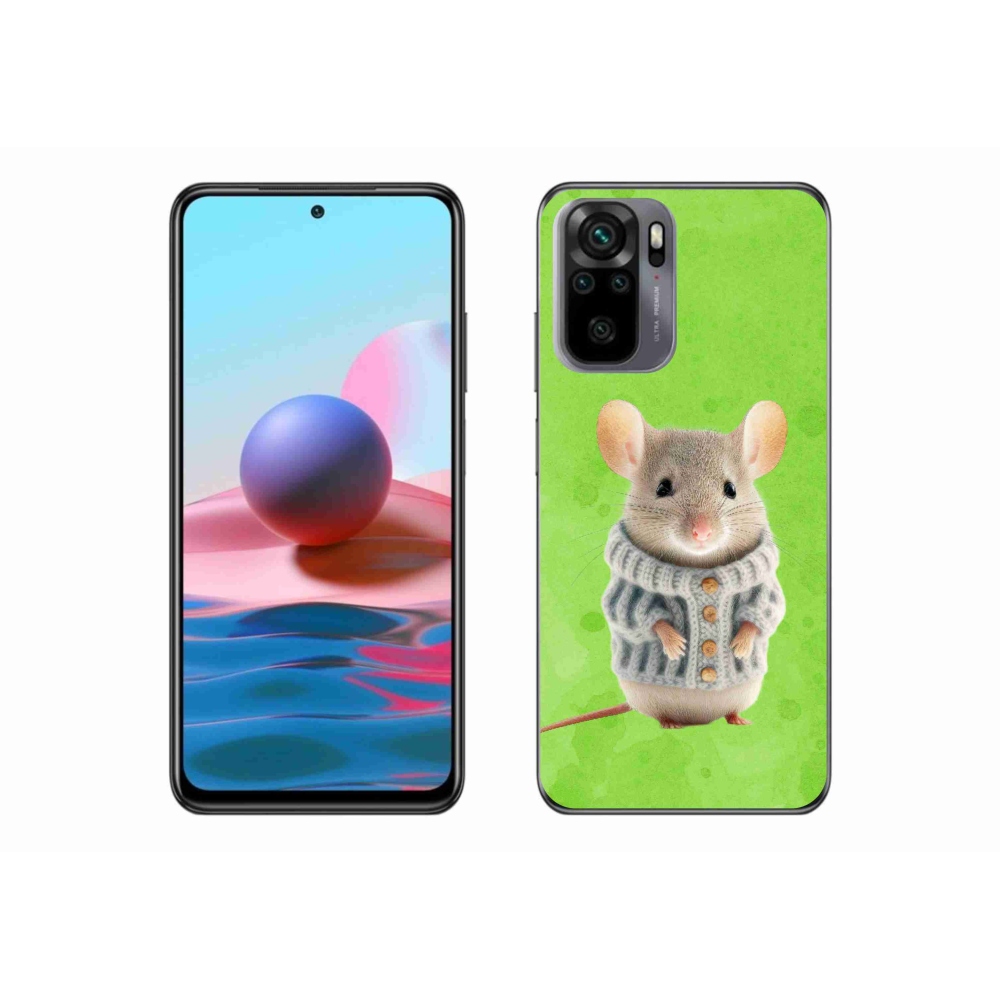 Gelový kryt mmCase na Xiaomi Redmi Note 10S - myška ve svetru