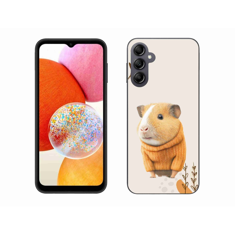 Gelový kryt mmCase na Samsung Galaxy A14 4G/5G - morče ve svetru