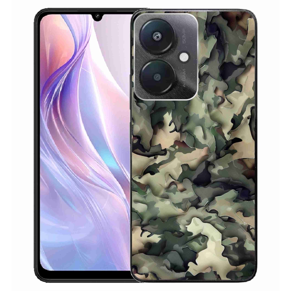 Gelový kryt mmCase na Xiaomi Redmi 13C 5G - maskáčový vzor 9