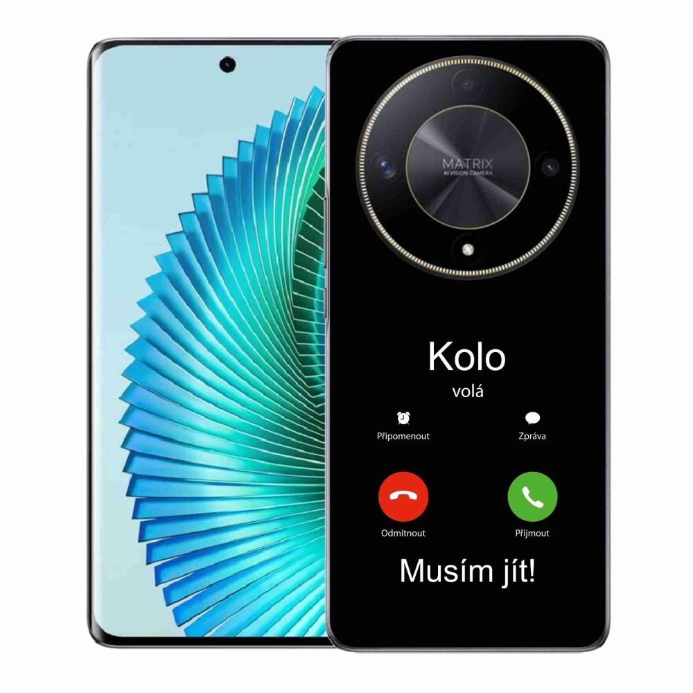 Gelový kryt mmCase na Honor Magic 6 Lite 5G - kolo volá černé pozadí