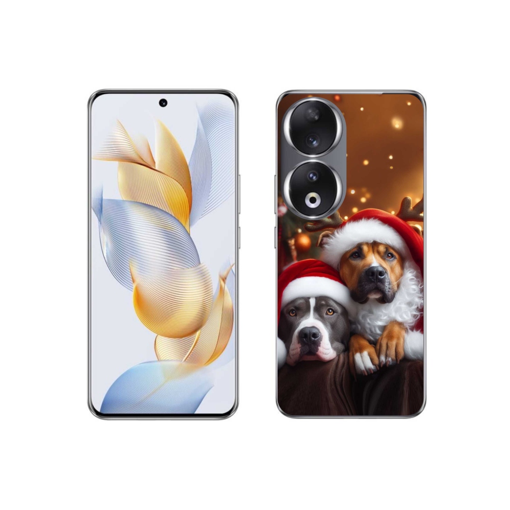Gelový kryt mmCase na Honor 90 - vánoční psi