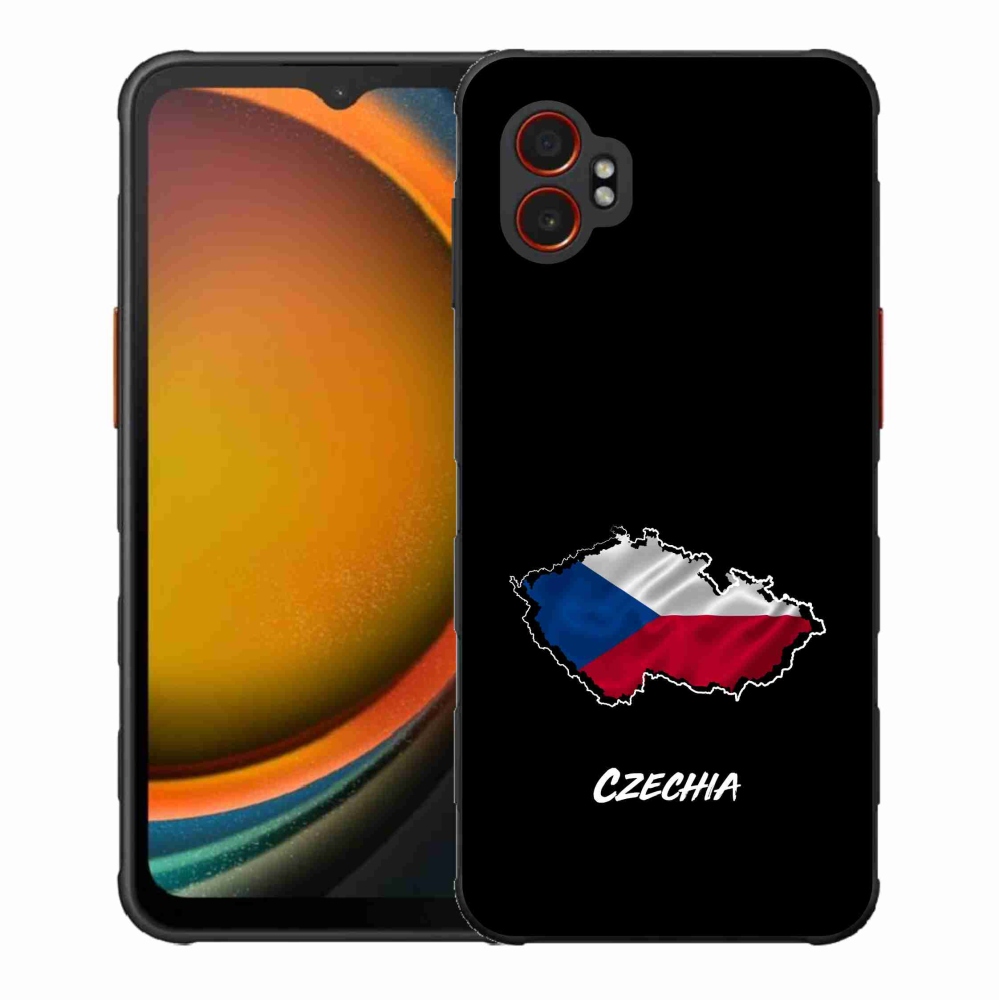 Gelový kryt mmCase na Samsung Galaxy Xcover 7 Pro - Czechia černé pozadí
