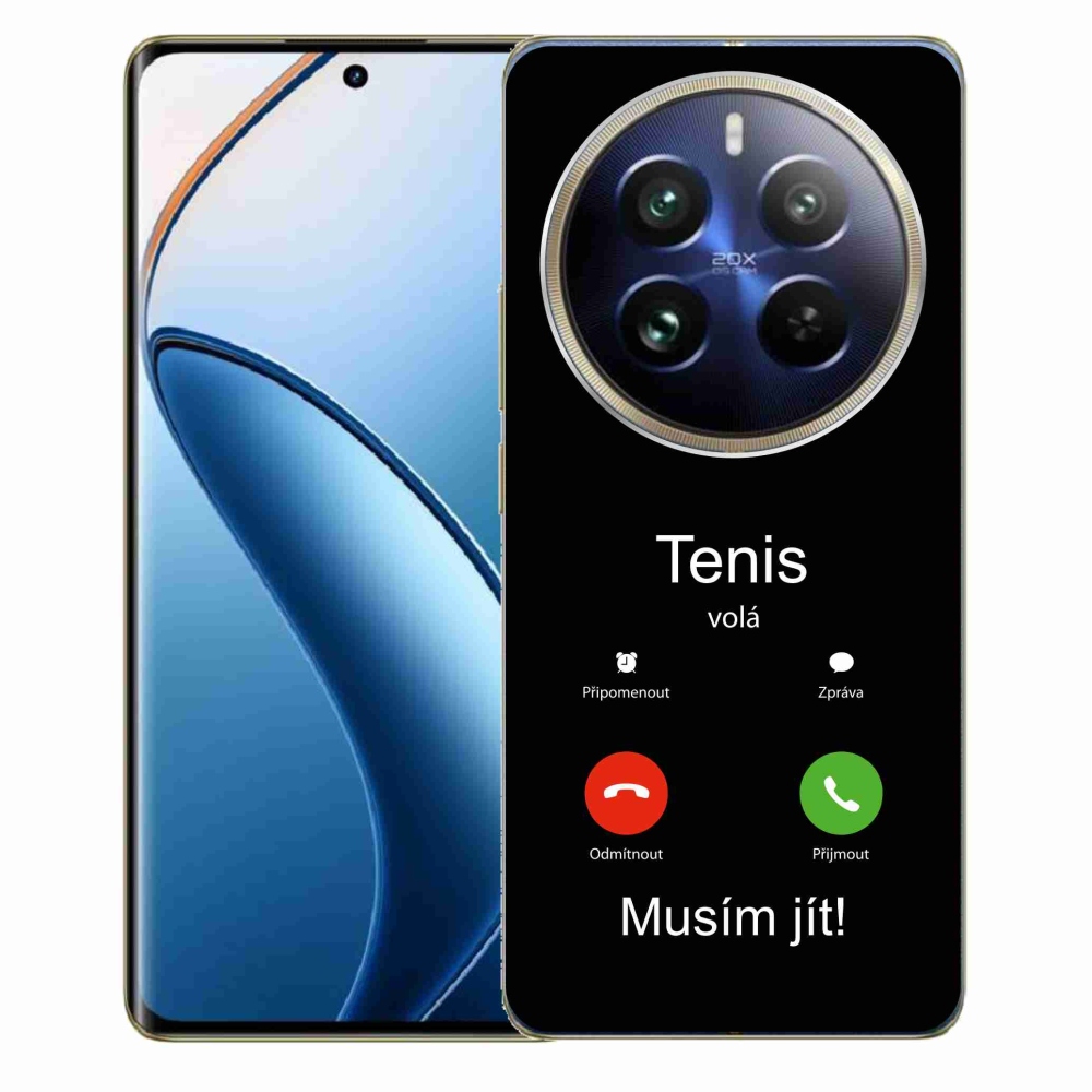 Gelový kryt mmCase na Realme 12 Pro 5G/12 Pro+ 5G - tenis volá černé pozadí
