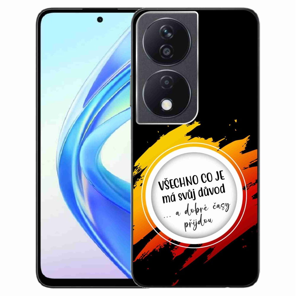 Gelový kryt mmCase na Honor X7b/Honor 90 Smart - citát 3 černé pozadí