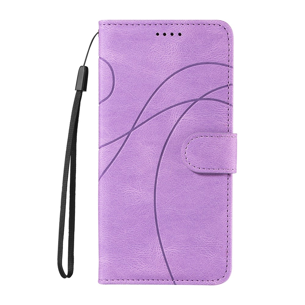 Curved knížkové pouzdro na Realme 14 5G/14T 5G - fialové