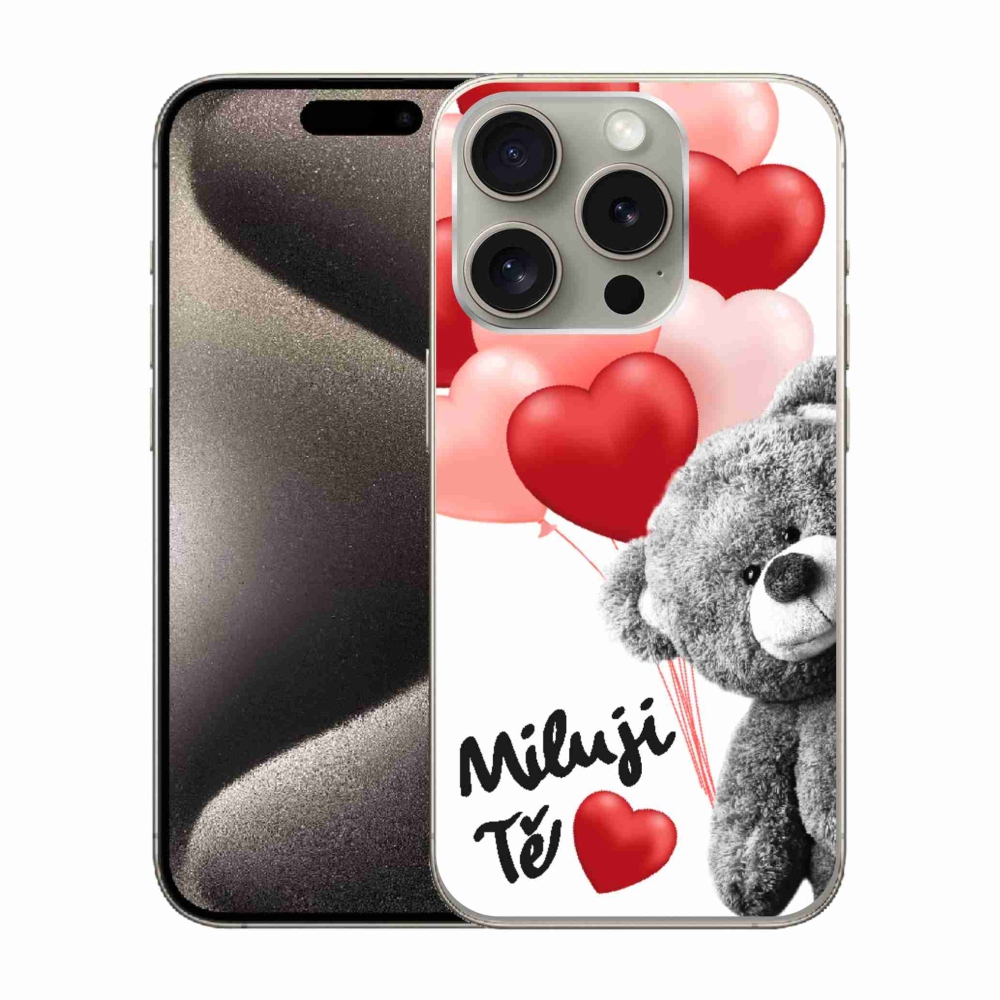 Gelový kryt mmCase na iPhone 15 Pro - miluji Tě