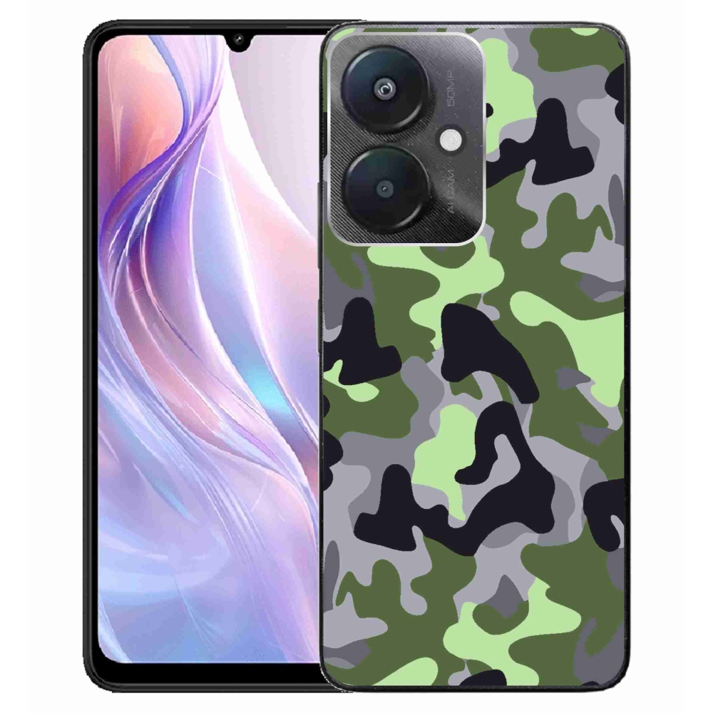 Gelový kryt mmCase na Xiaomi Redmi 13C 5G - maskáčový vzor 7
