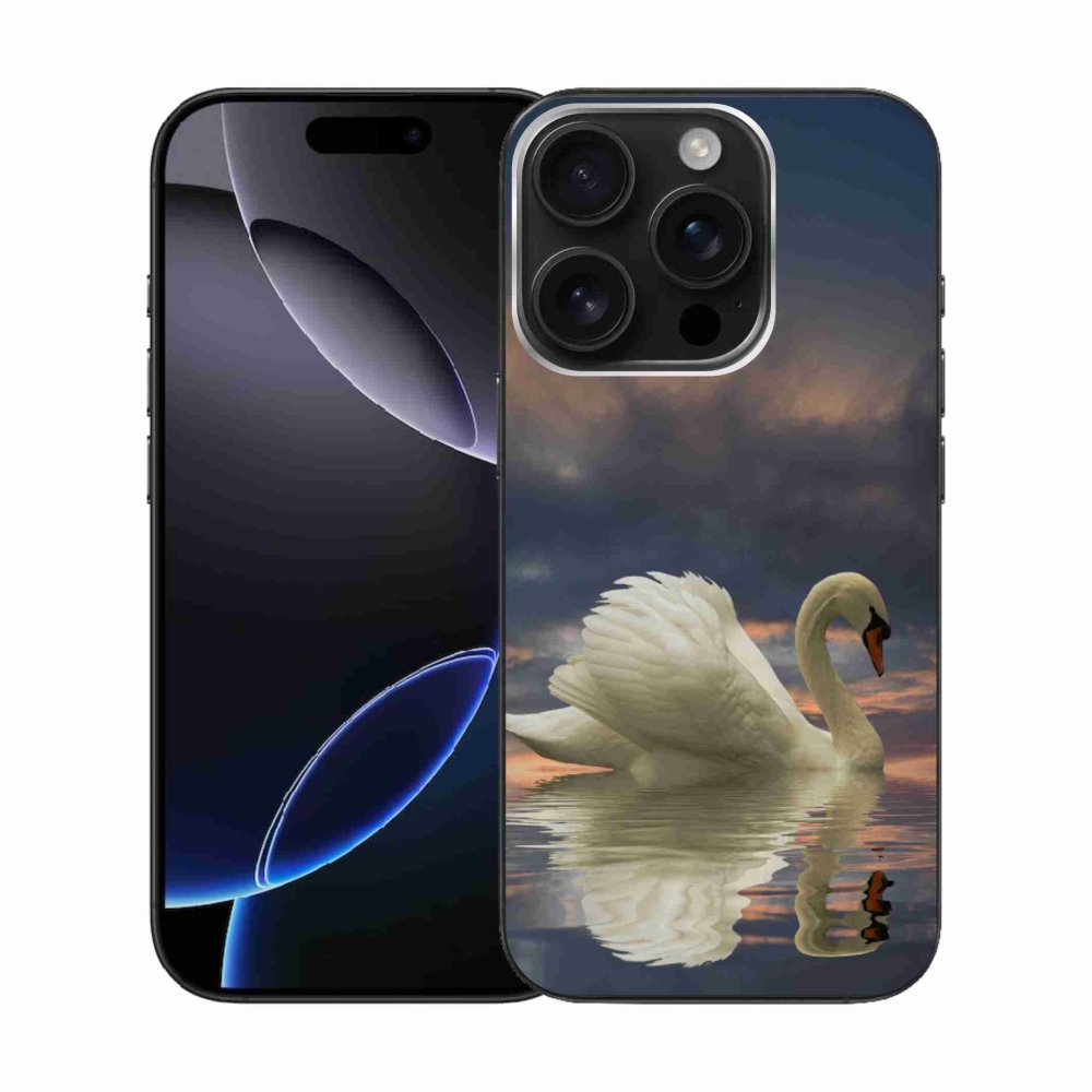 Gelový kryt mmCase na iPhone 16 Pro - labuť