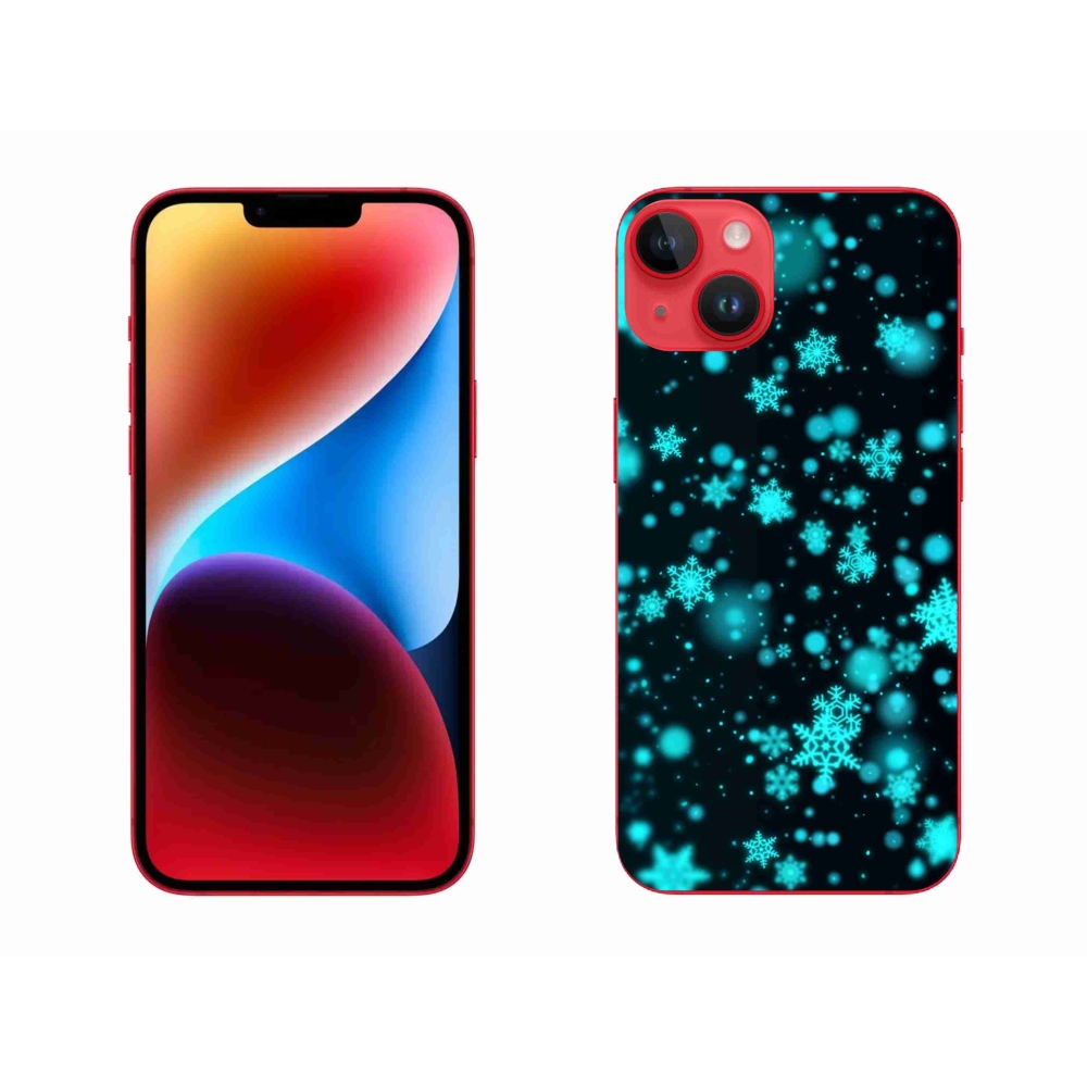Gelový kryt mmCase na iPhone 14 Plus - sněhové vločky 1