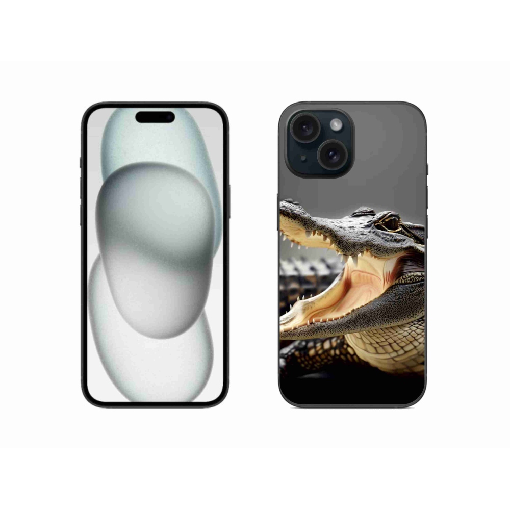 Gelový kryt mmCase na iPhone 15 - krokodýl