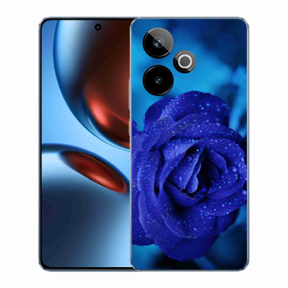 Gelový kryt mmCase na Realme GT 7 5G/GT 7T 5G - modrá růže