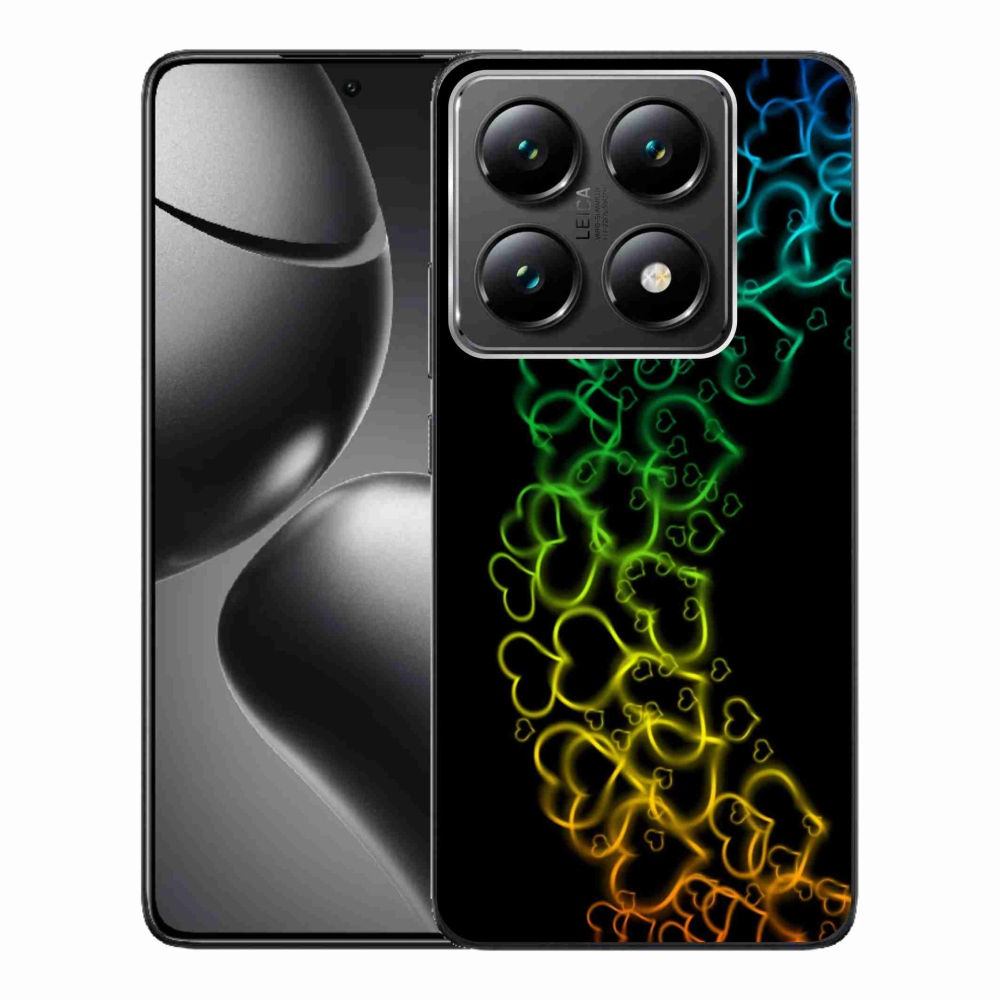 Gelový kryt mmCase na Xiaomi 14T Pro - barevná srdíčka