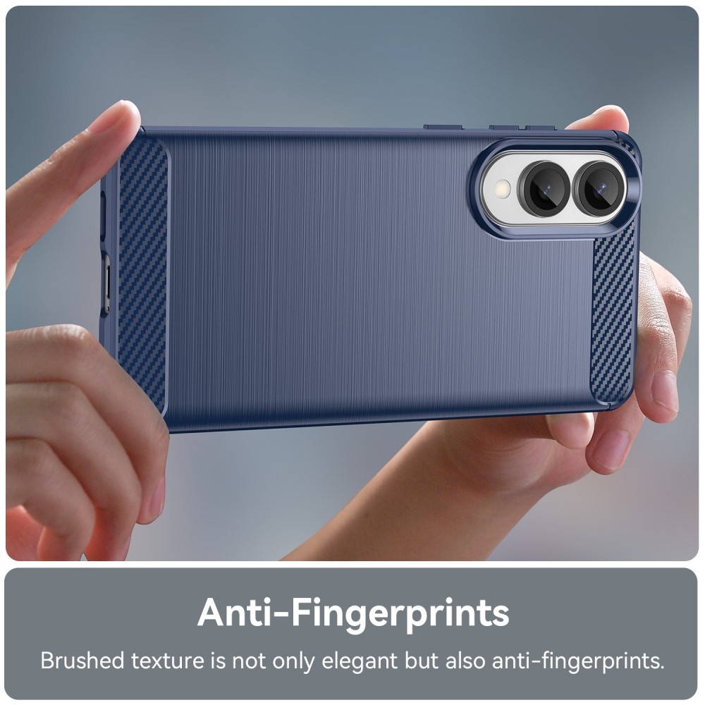 Carbon odolný gelový obal na Samsung Galaxy S25 Edge - modrý
