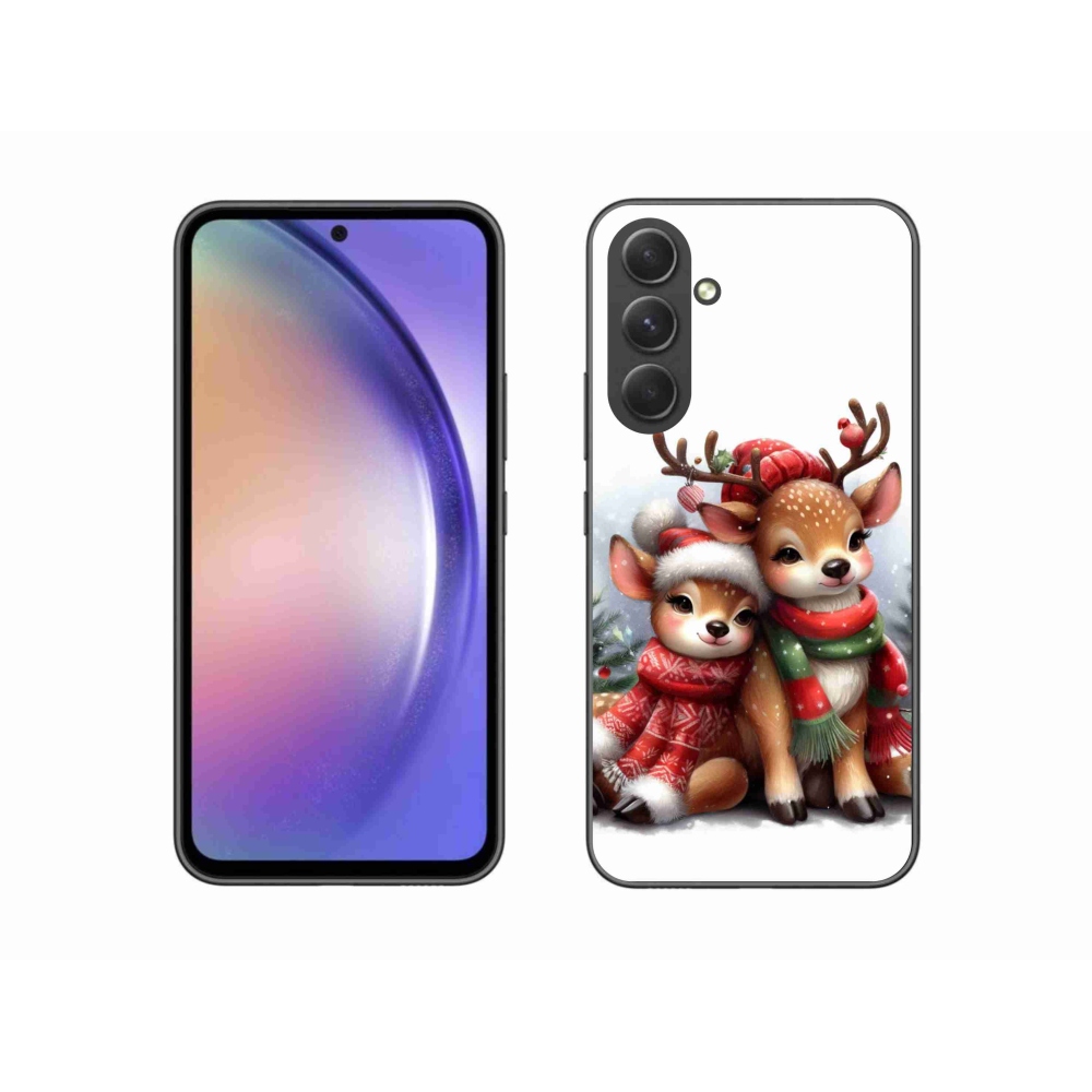 Gelový kryt mmCase na Samsung Galaxy A54 5G - vánoční sobi