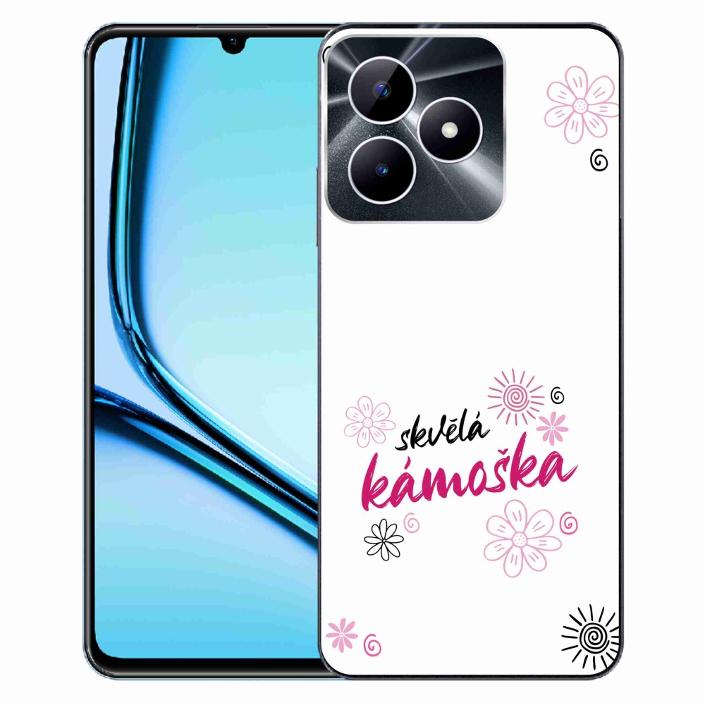 Gelový kryt mmCase na Realme Note 50 - skvělá kámoška bílé pozadí