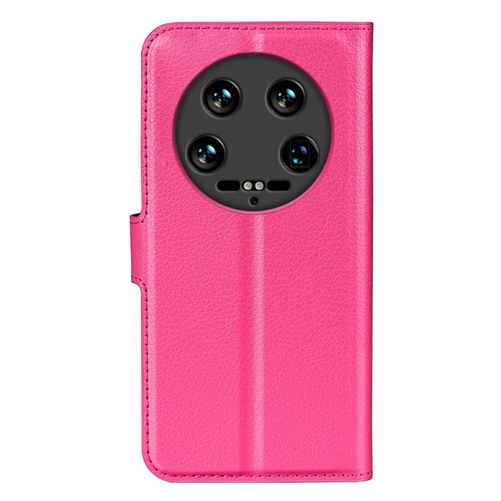 Litchi knížkové pouzdro na Xiaomi 14 Ultra - rose