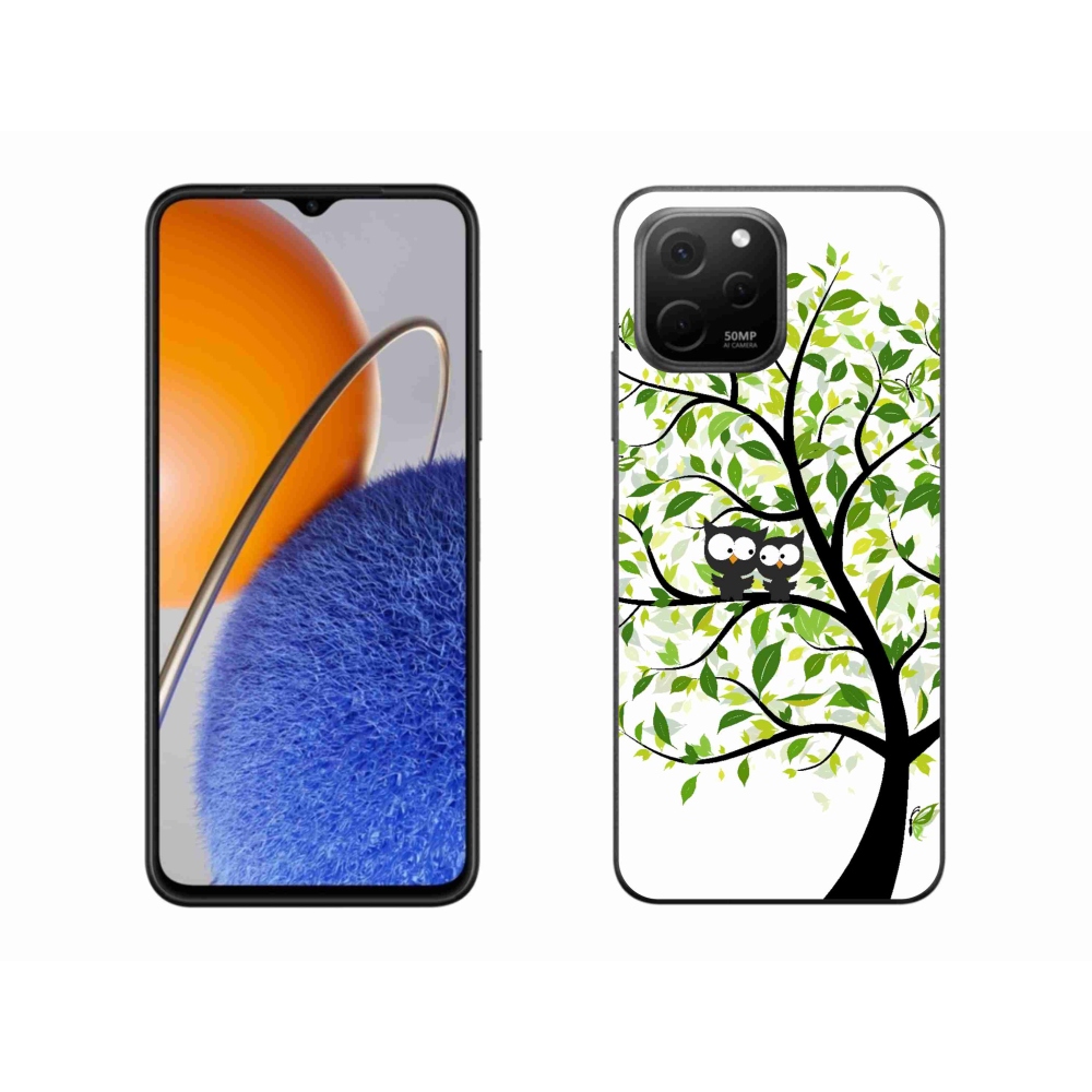 Gelový kryt mmCase na Huawei Nova Y61 - sovičky na stromě