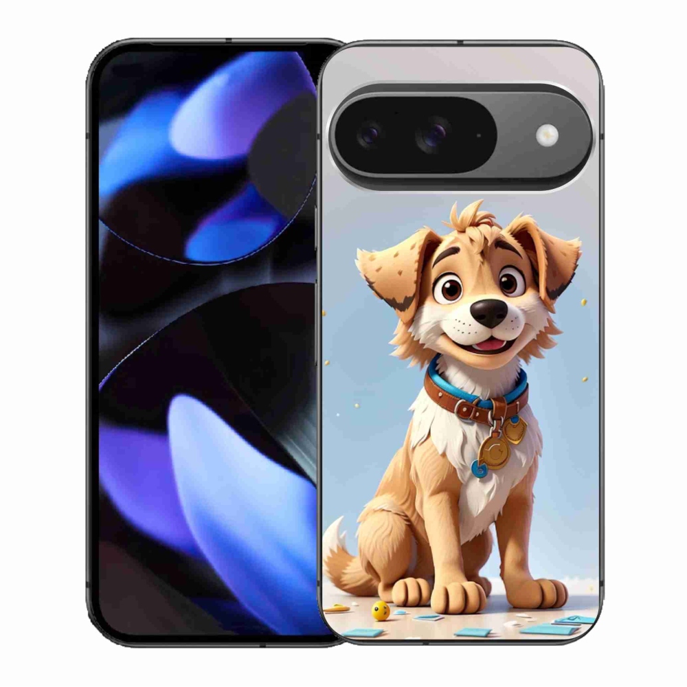 Gelový kryt mmCase na Google Pixel 9/9 Pro - kreslené štěně