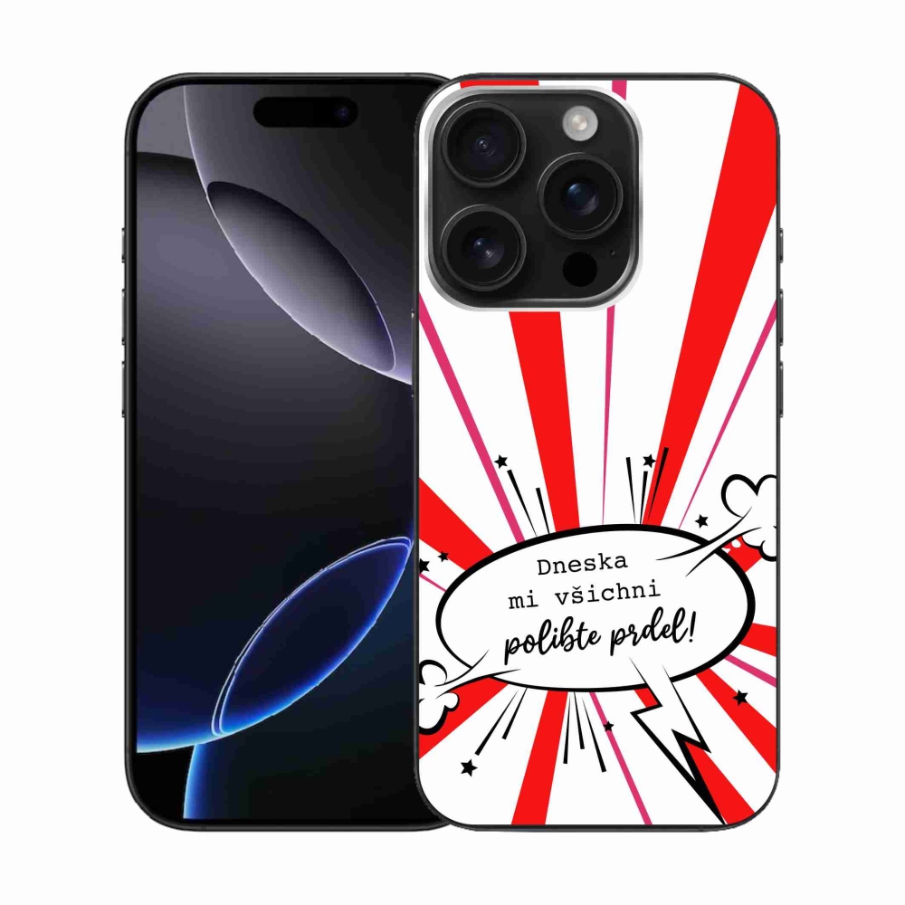 Gelový kryt mmCase na iPhone 16 Pro - vtipný text 15 bílé pozadí