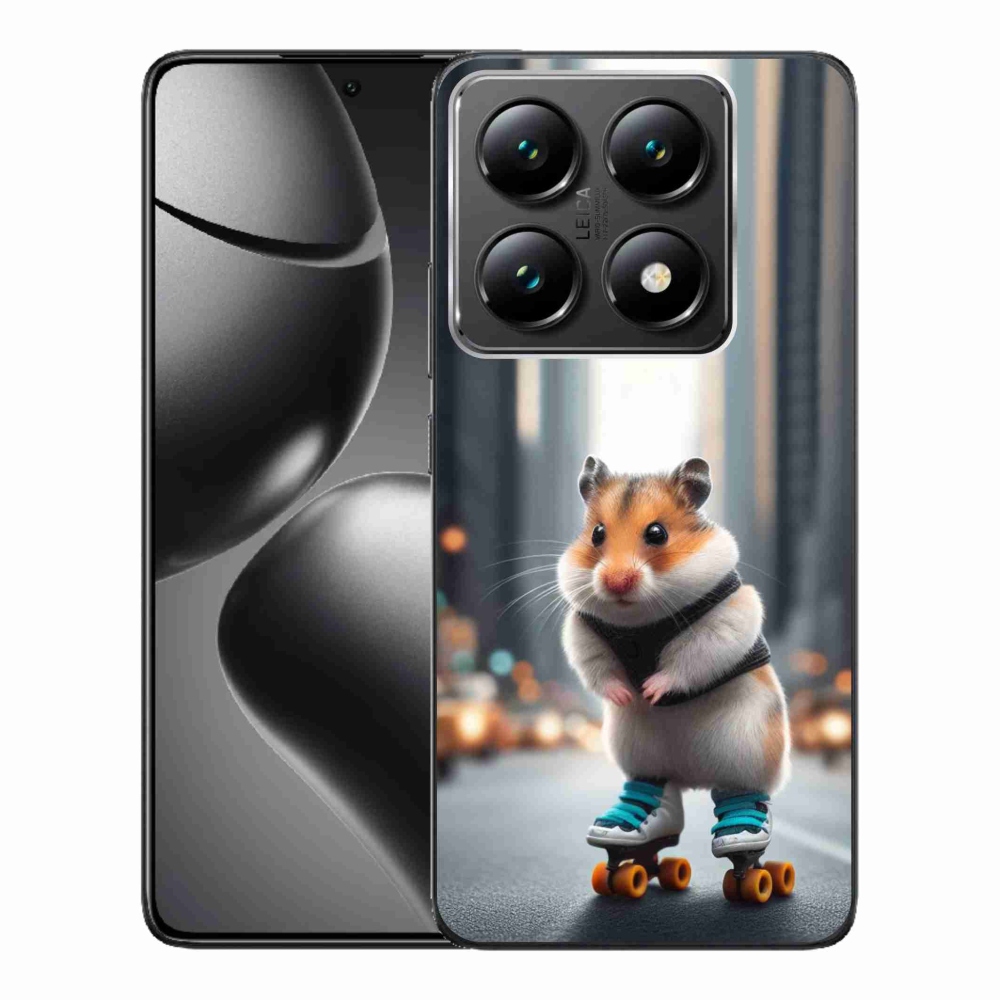 Gelový kryt mmCase na Xiaomi 14T Pro - křeček na bruslích