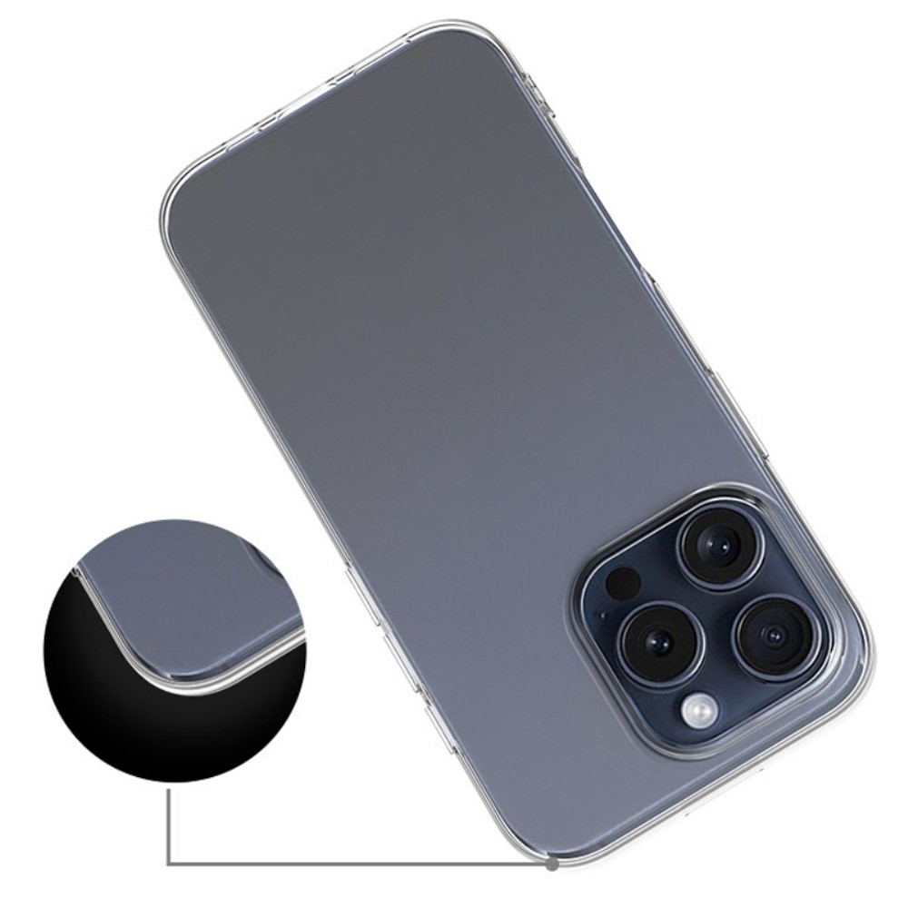 Průhledný gelový obal na iPhone 16 Pro Max - průhledný