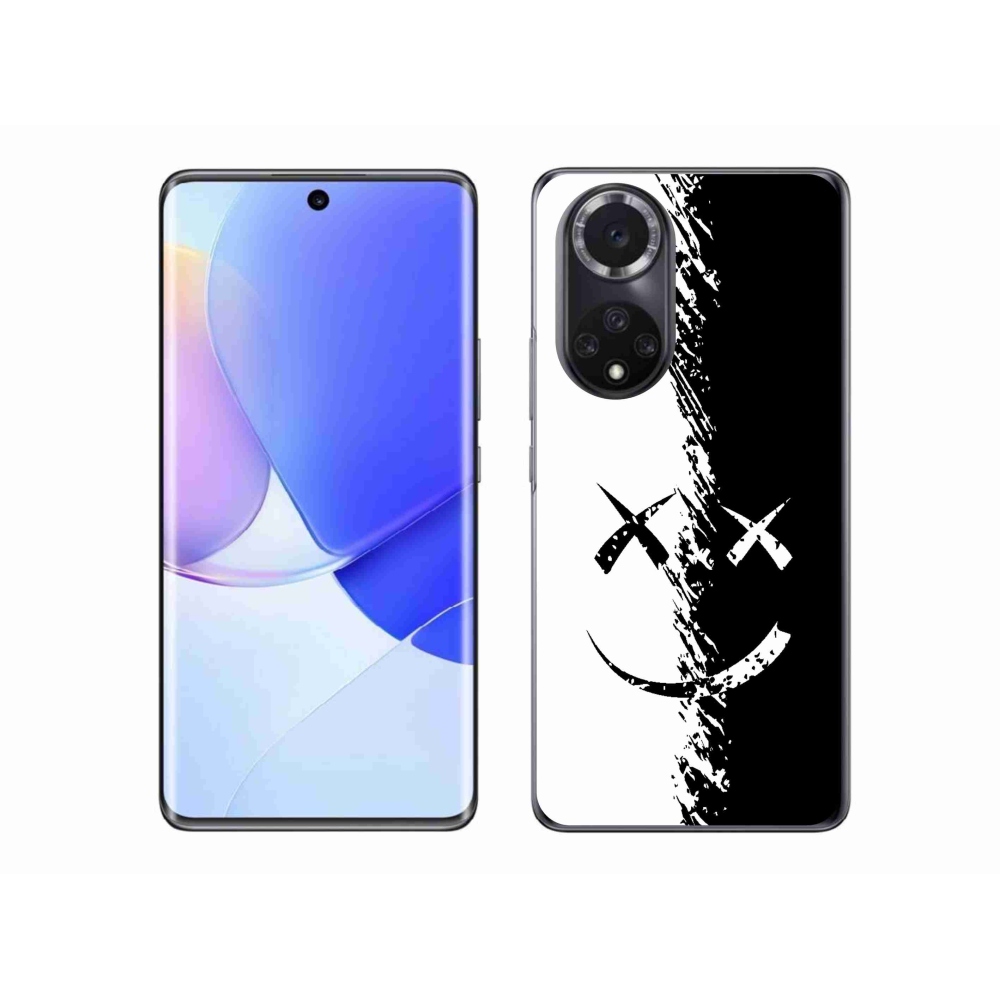 Gelový kryt mmCase na Honor 50 - černobílý smajlík