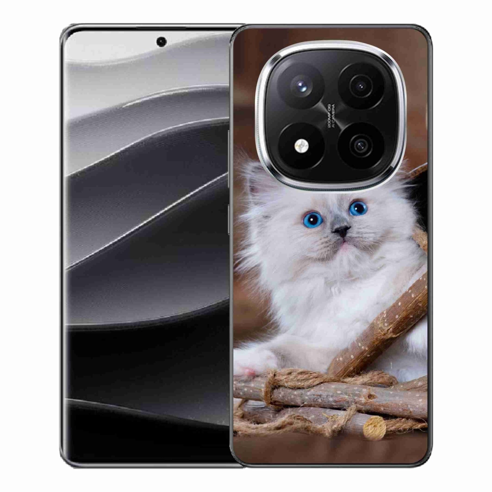Gelový kryt mmCase na Xiaomi Redmi Note 14 Pro+ 5G - bílé kotě