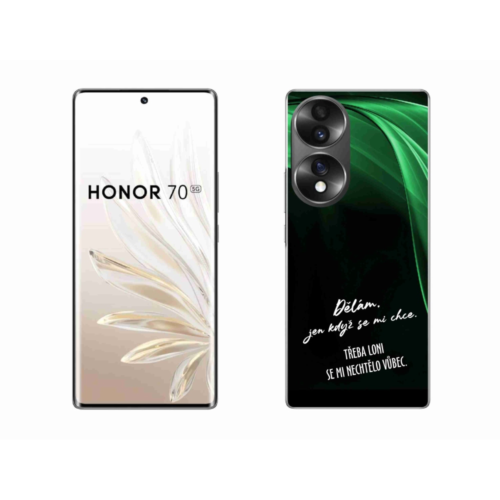 Gelový kryt mmCase na Honor 70 - vtipný text 12 černé pozadí
