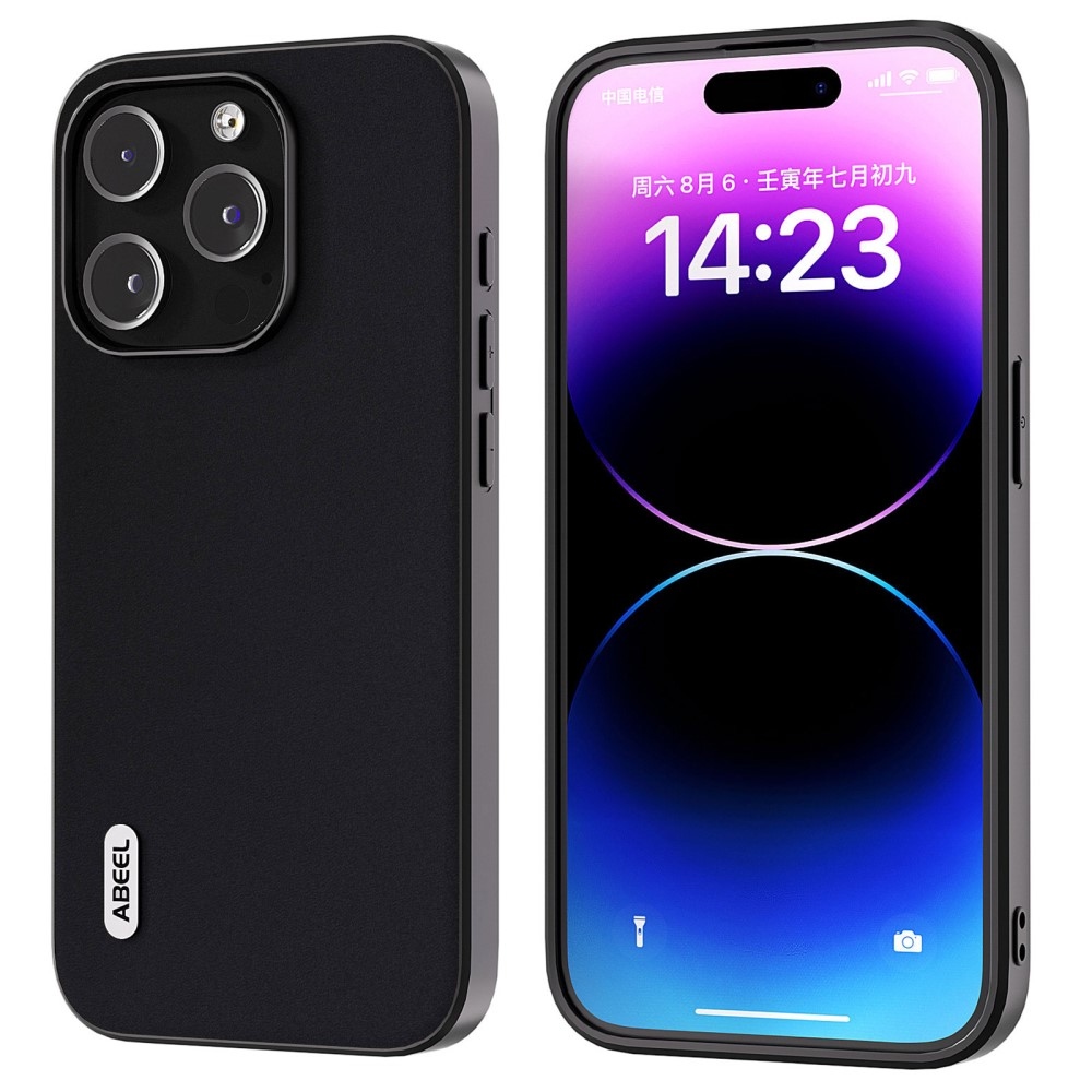 ABEEL gelový obal s pevnými zády na iPhone 15 Pro Max - černý