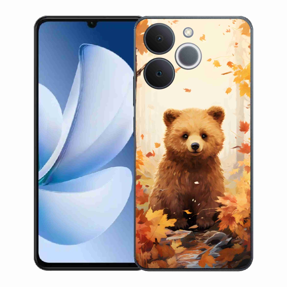 Gelový kryt mmCase na Realme Note 70T - medvěd v lese