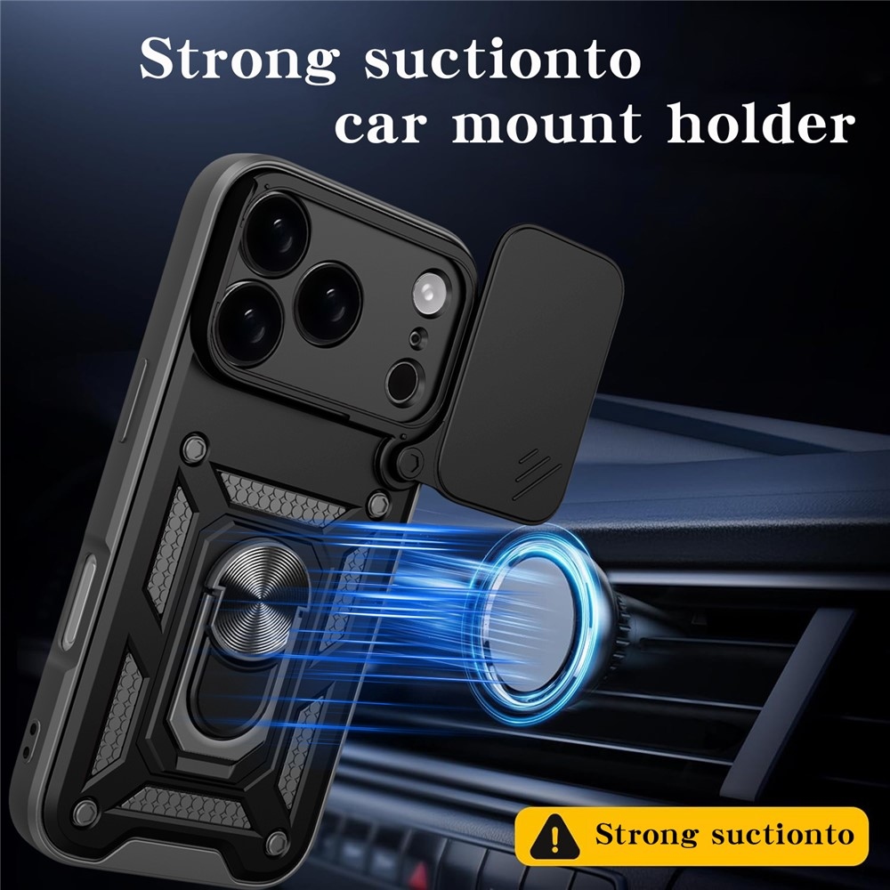 Ring odolný kryt na iPhone 17 Pro - černý