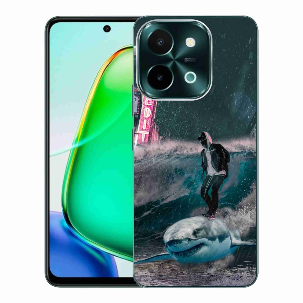 Gelový kryt mmCase na Vivo Y28 - žralok