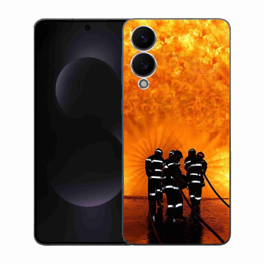 Gelový kryt mmCase na Samsung Galaxy S25 Edge - požár