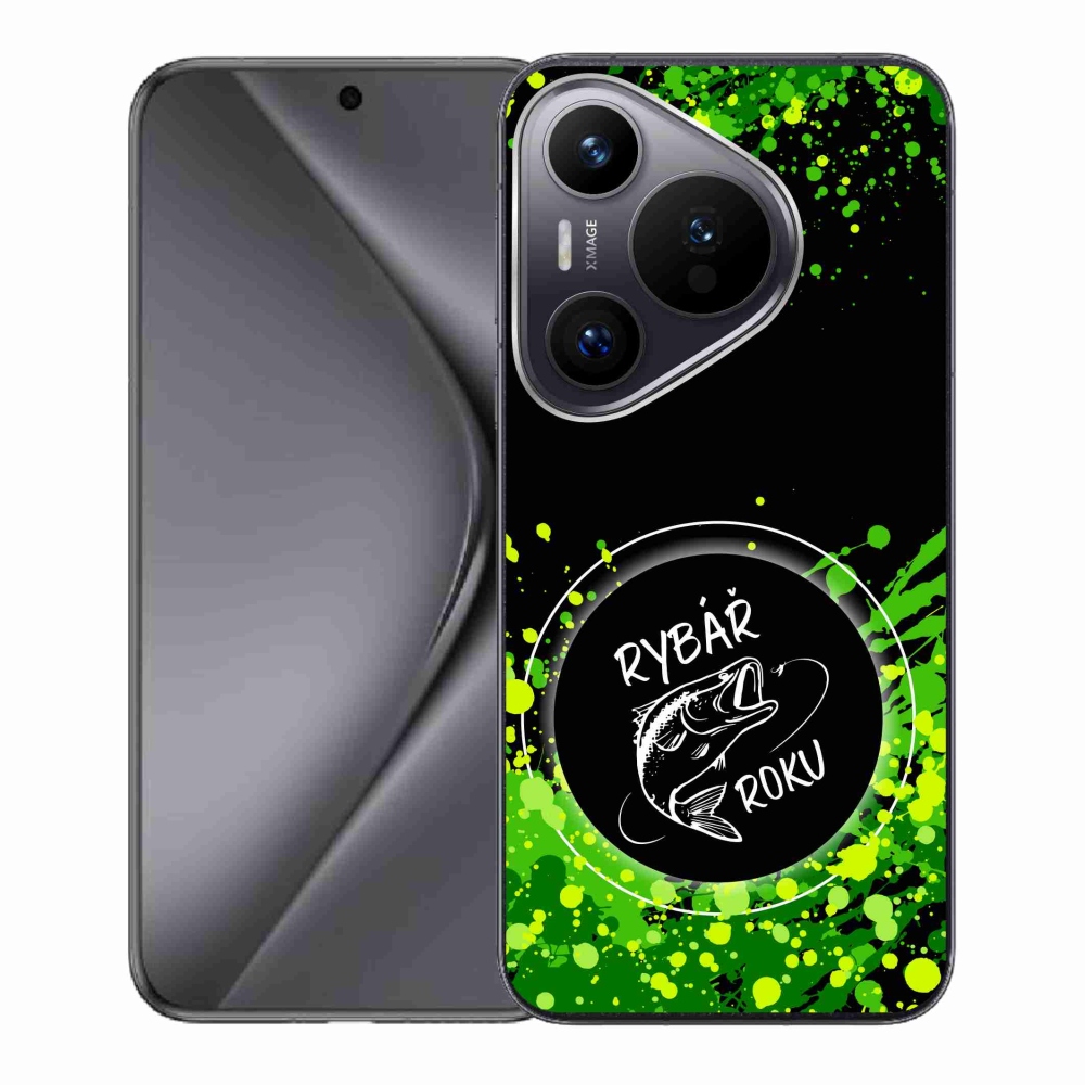Gelový kryt mmCase na Huawei Pura 70 - rybář roku černé pozadí