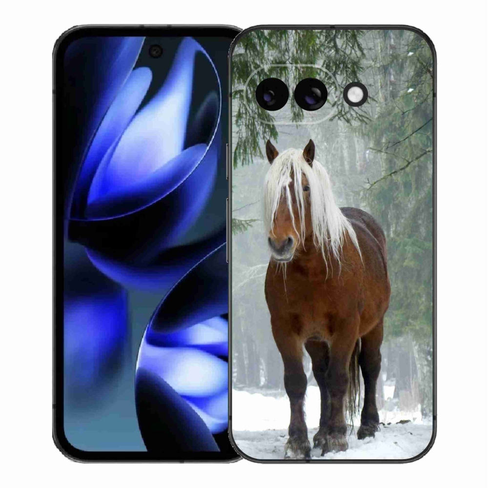 Gelový kryt mmCase na Google Pixel 9a - kůň v lese