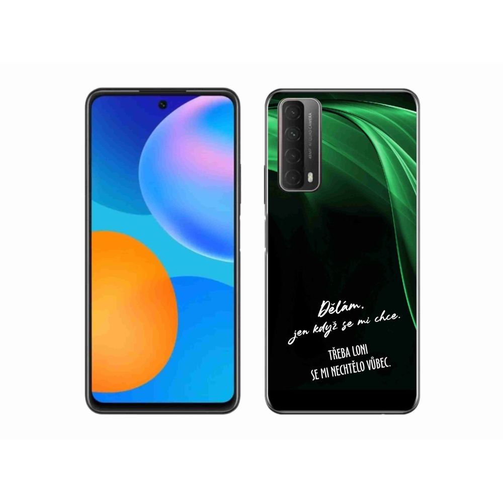 Gelový kryt mmCase na Huawei P Smart (2021) - vtipný text 12 černé pozadí