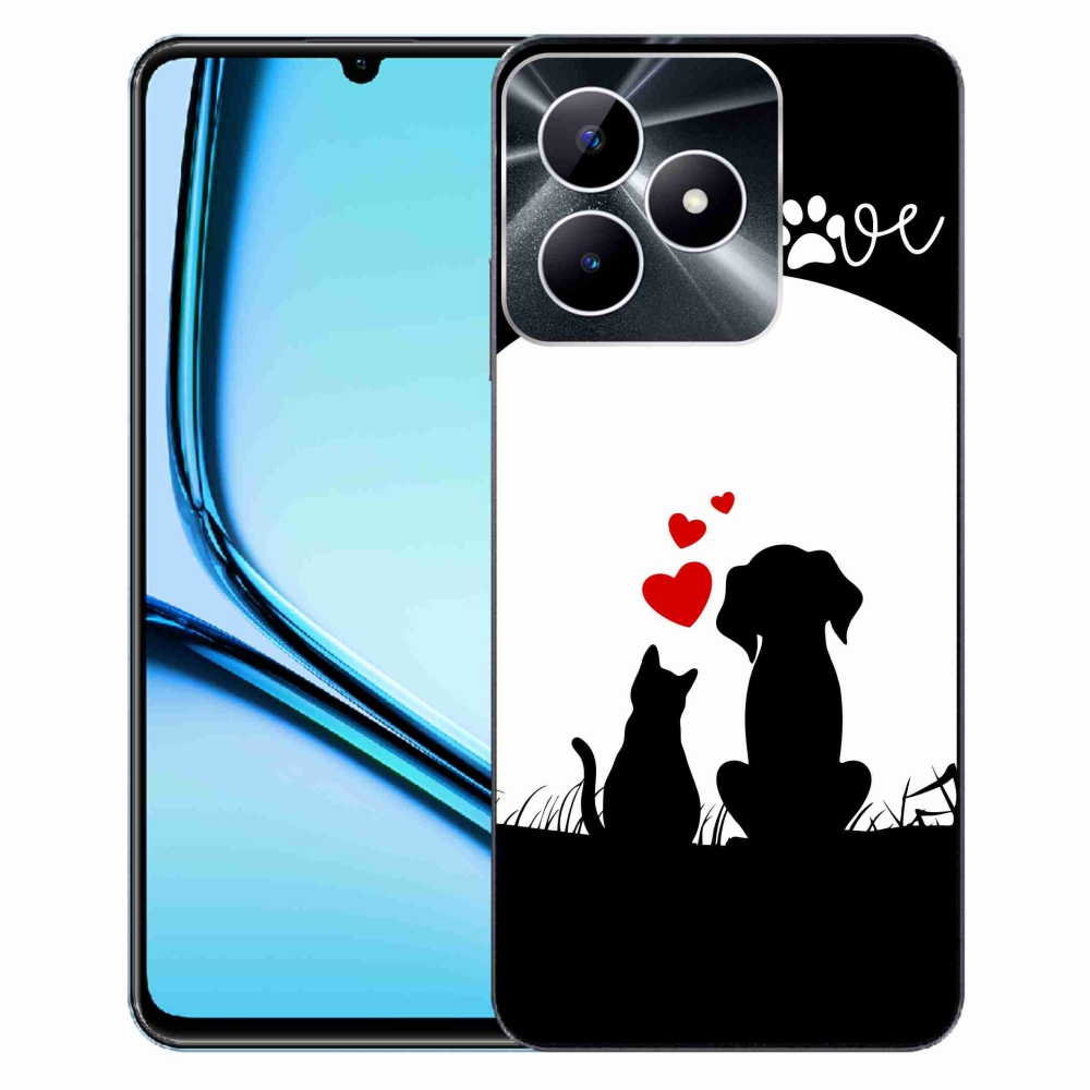 Gelový obal mmCase na Realme Note 50 - zvířecí láska