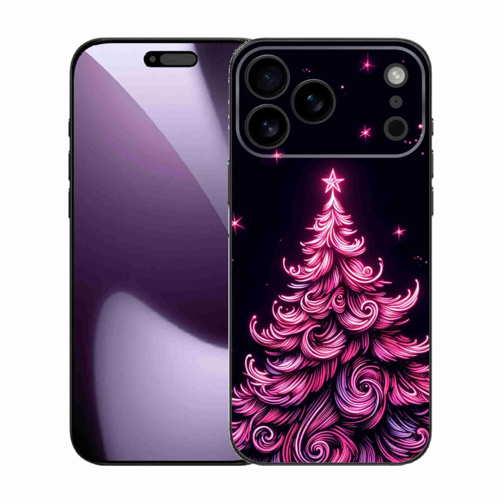 Gelový kryt mmCase na iPhone 17 Pro Max - neonový vánoční stromek 2
