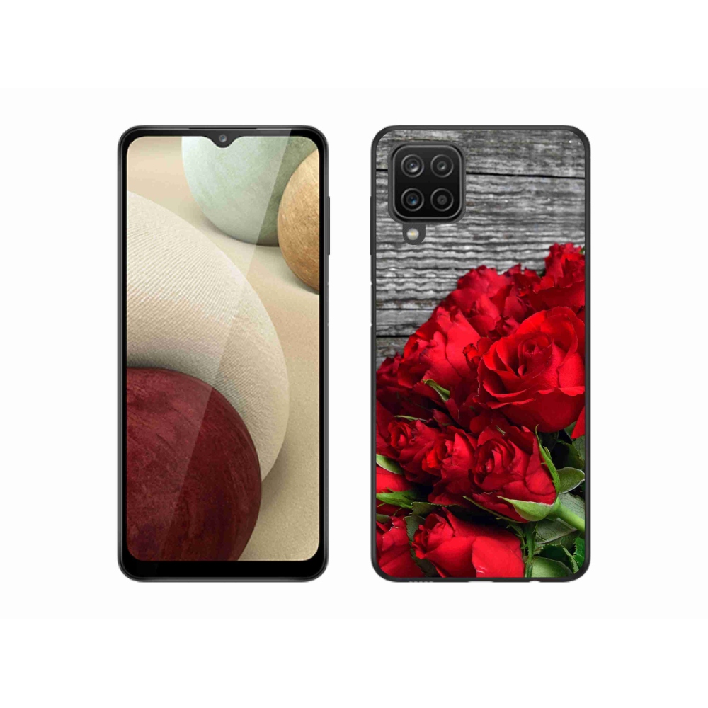 Gelový kryt mmCase na Samsung Galaxy A12 - červené růže