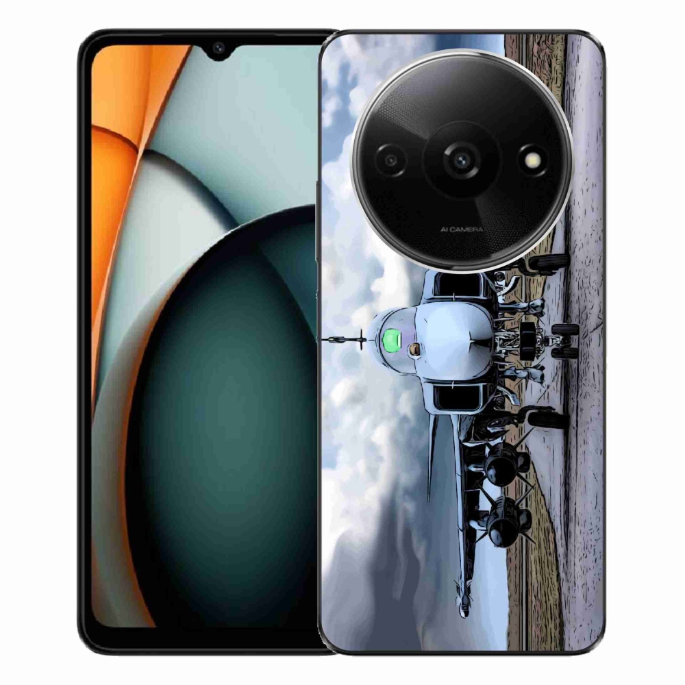 Gelový kryt mmCase na Xiaomi Redmi A3 - vojenské letadlo