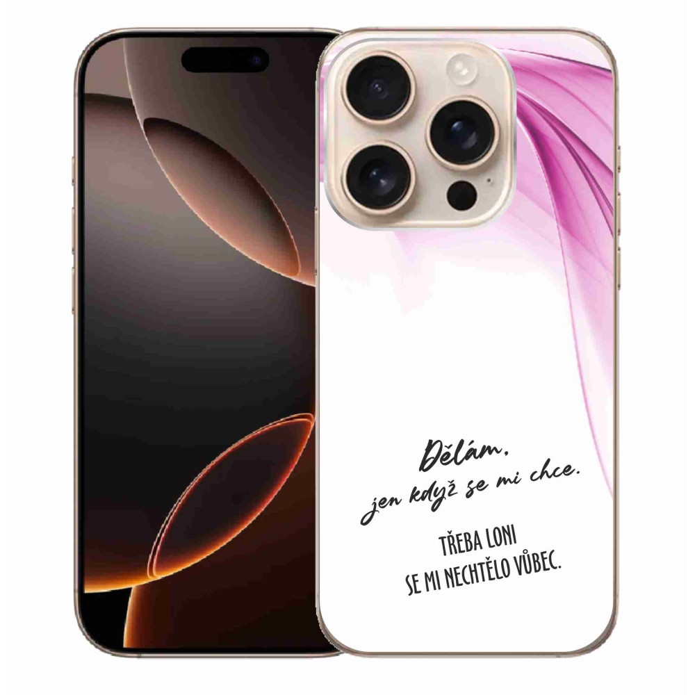 Gelový kryt mmCase na iPhone 16 Pro Max - vtipný text 12 bílé pozadí