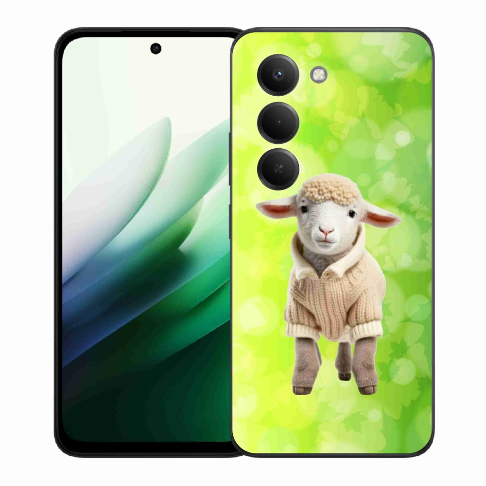 Gelový kryt mmCase na Xiaomi Redmi 15 5G (169mm) - jehně ve svetru