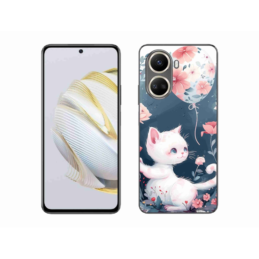 Gelový kryt mmCase na Huawei Nova 10 SE - kotě s balónkem