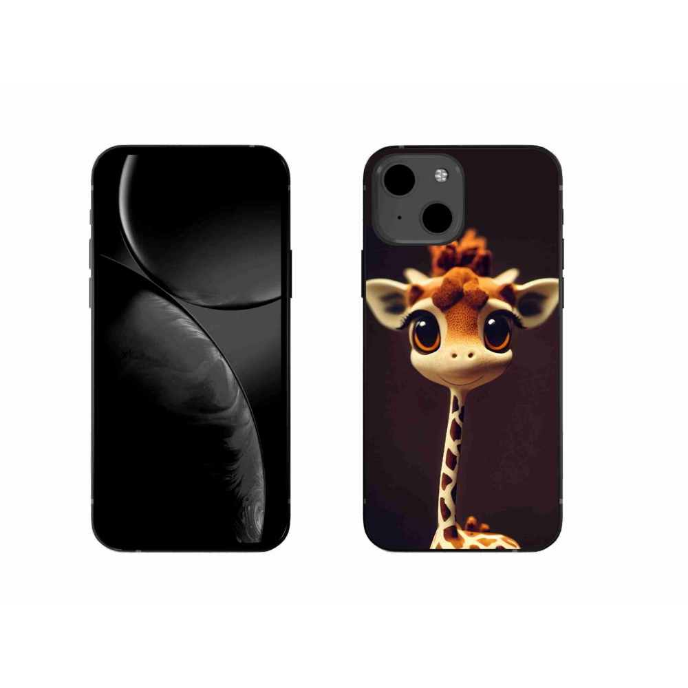 Gelový kryt mmCase na iPhone 13 - malá žirafa