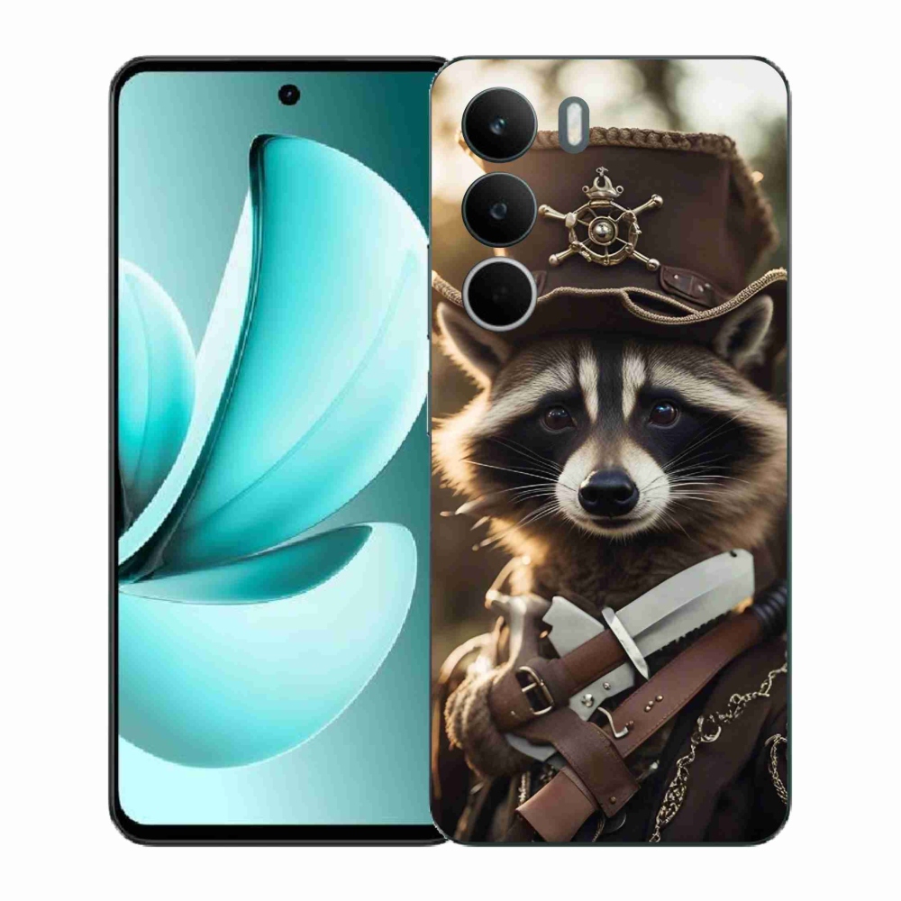 Gelový kryt mmCase na Realme C71 - mýval v uniformě