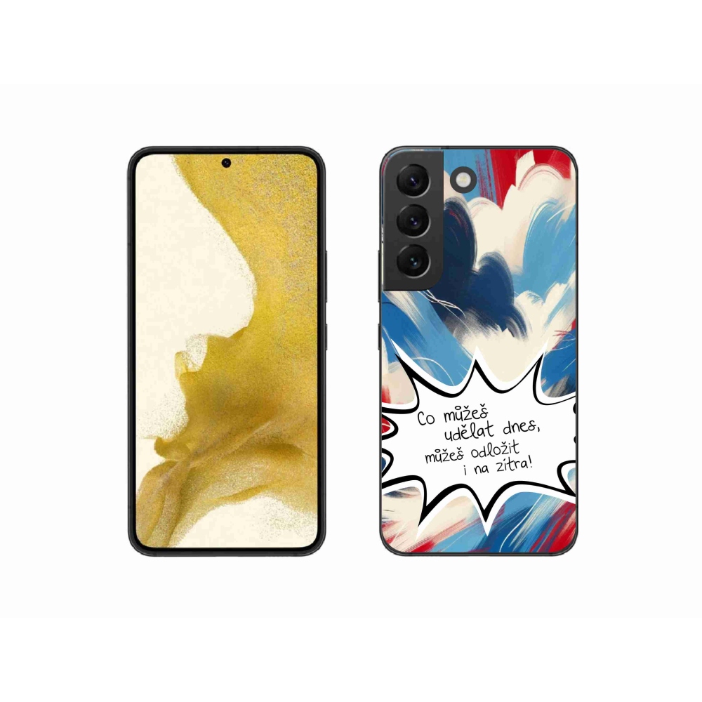 Gelový kryt mmCase na Samsung Galaxy S22 5G - vtipný text 9 bílé pozadí